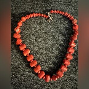 Silpada coral stone necklace vintage